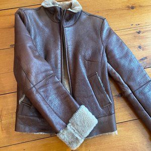 Authentic shearling bomber jacket